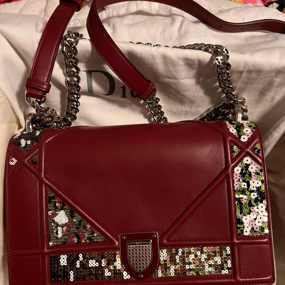 Dior Handbags - Dior burgundy Sequin Women's Bag